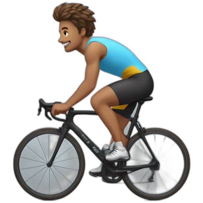 coureur à pied cheveux brun emoji