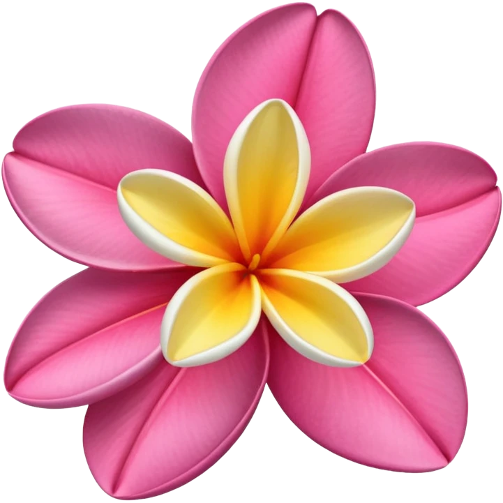 frangipani flower, pink, five petals emoji