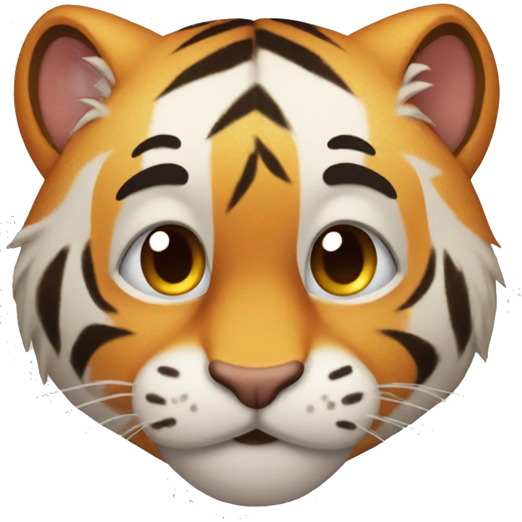 Cute tiger wink emoji