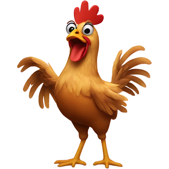 A chicken dancing emoji