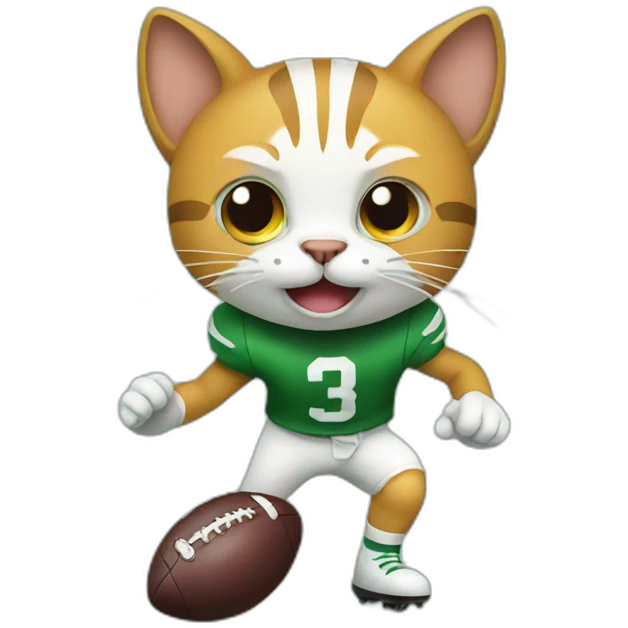 Cat playing football emoji