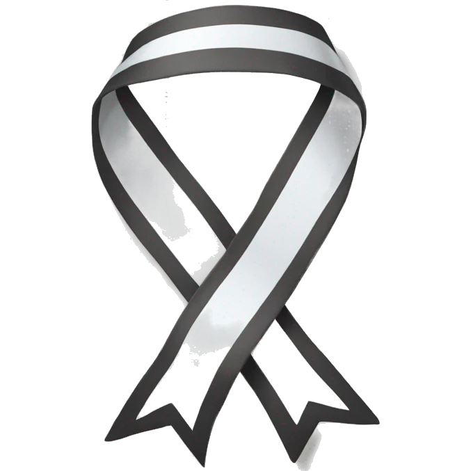 White ribbon  emoji