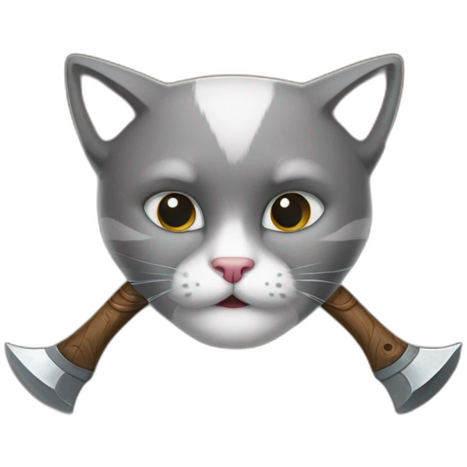 kitty double axe emoji