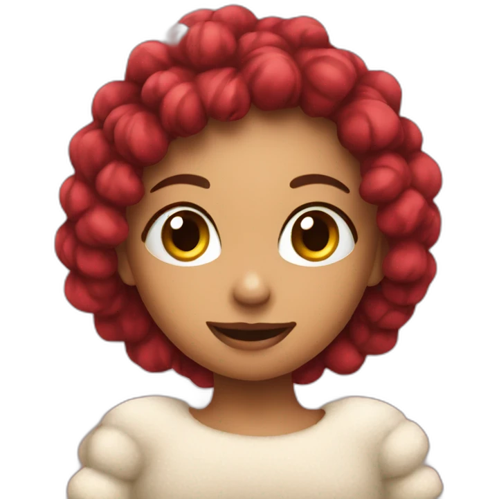 christmas girl on the bed emoji