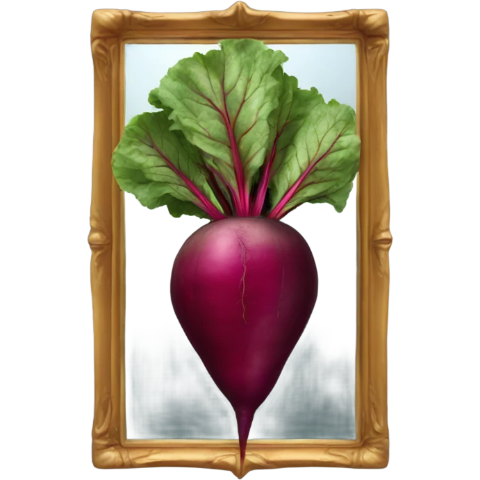 beetroot inside the mirror emoji