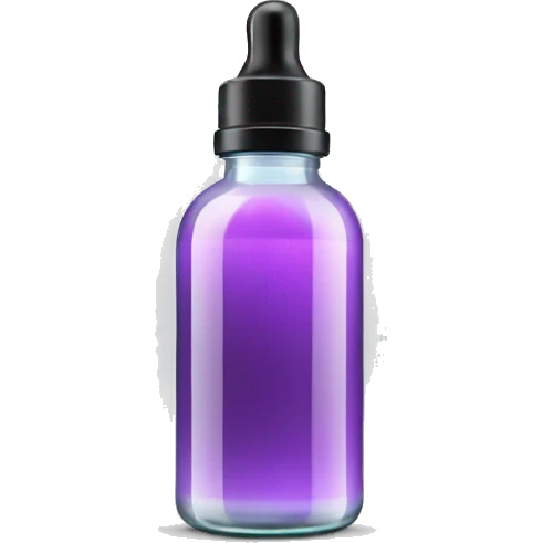 Realistic isolated vape juice bottle. emoji