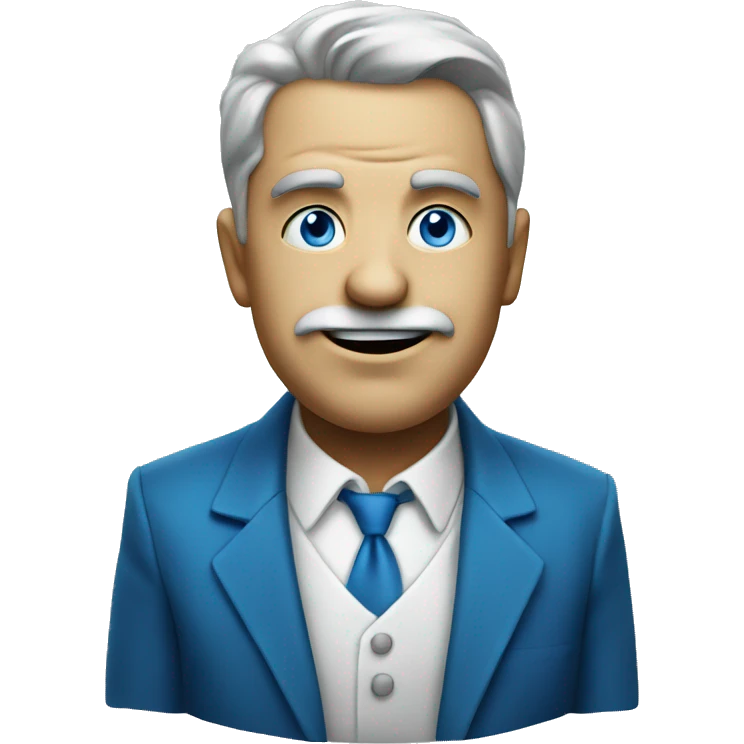 Greed face with blue colour emoji