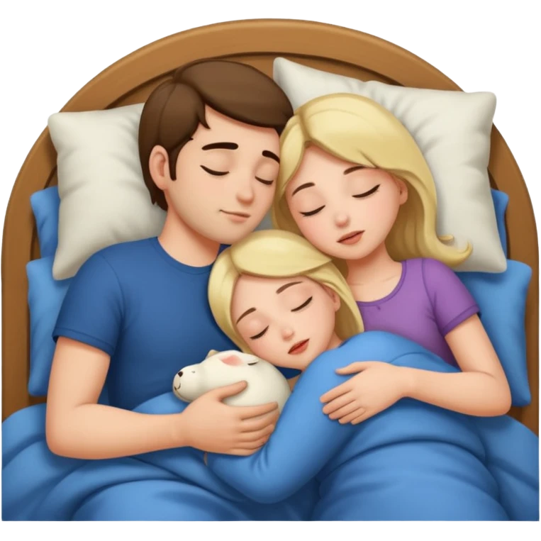 A guy and a girl sleeping and he’s kissing her butt  emoji