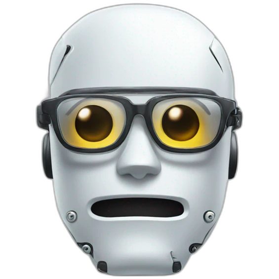 Robot with glasses emoji