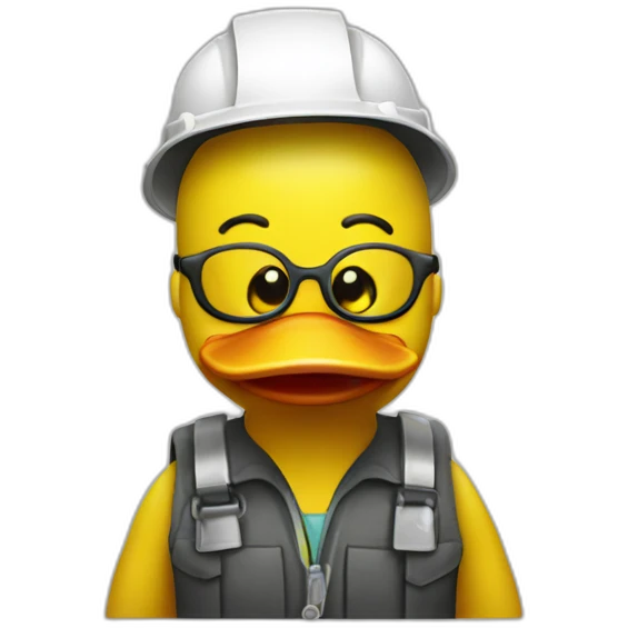 Rubber-ducky-engineer emoji