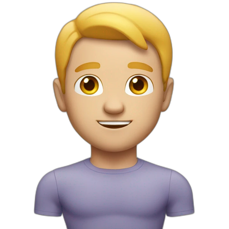 White man flexing emoji