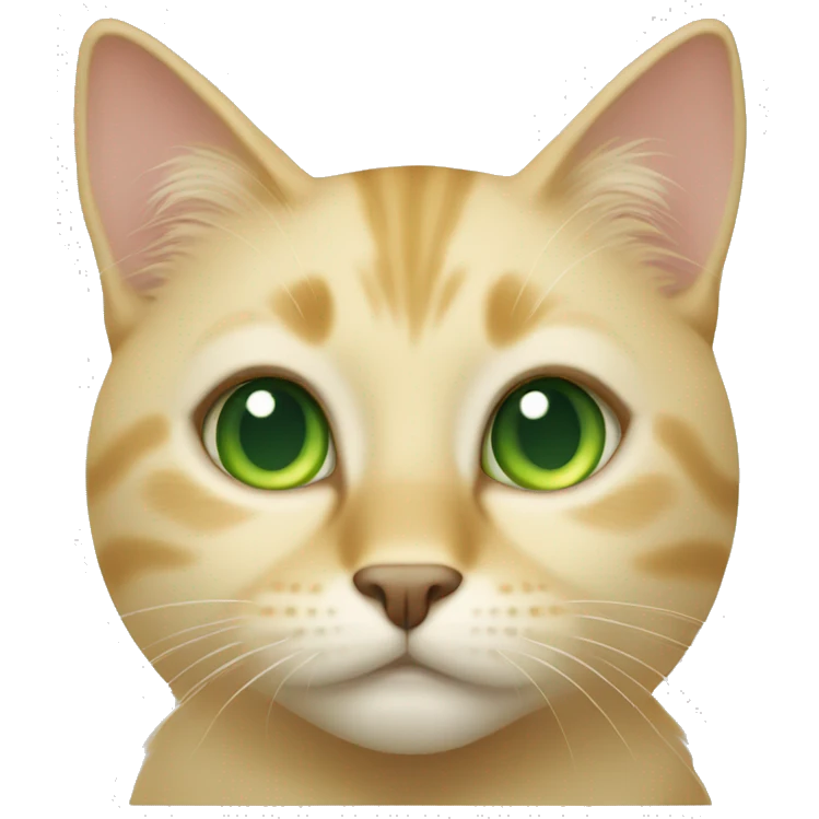 blonde cat green eyes  emoji