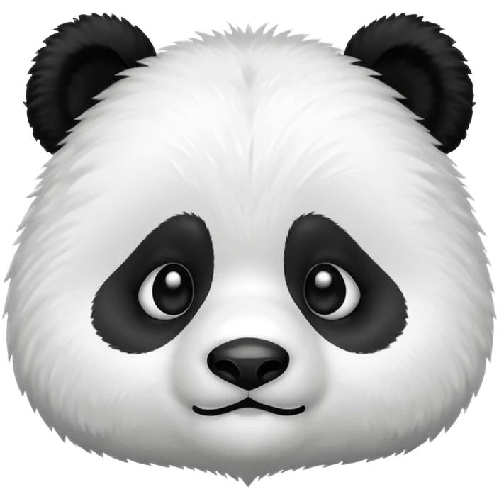 A cute panda emoji sighing emoji