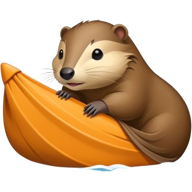 una nutria con una manta  emoji