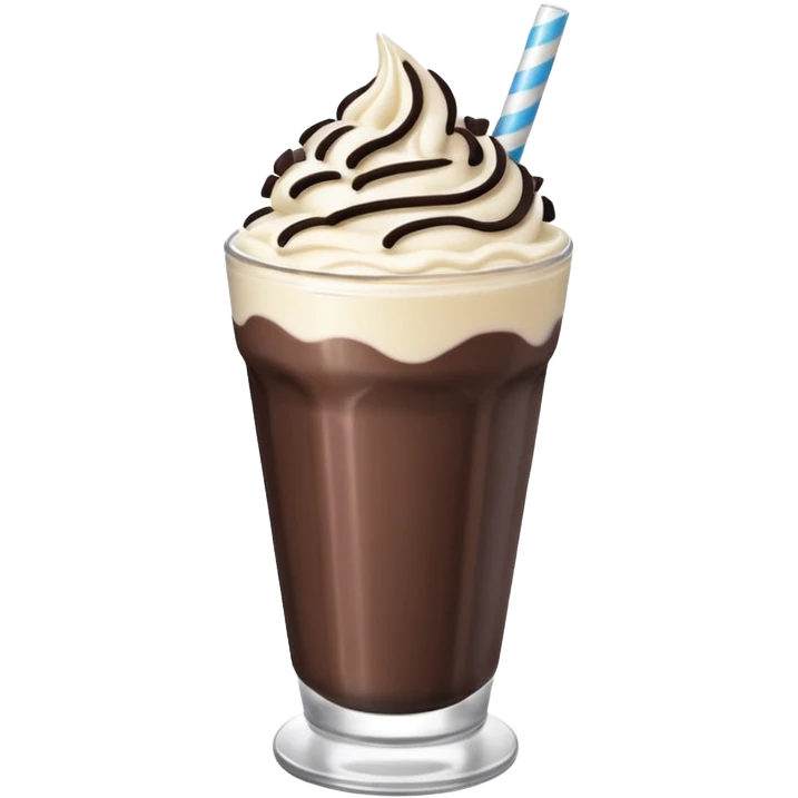 Oreo milkshake emoji, soft shading emoji