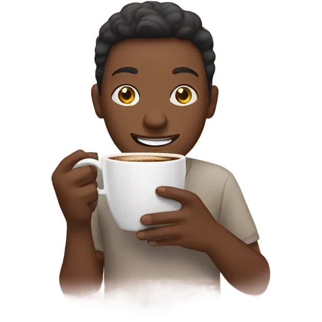 Color nails holding coffee cup emoji