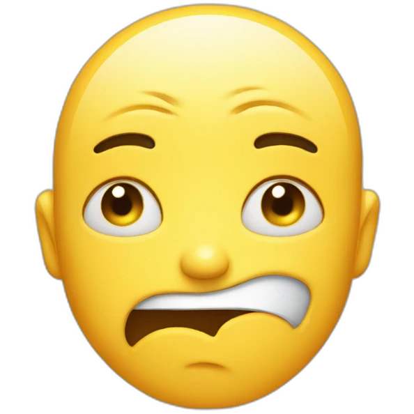 un visage triste mais souriant emoji