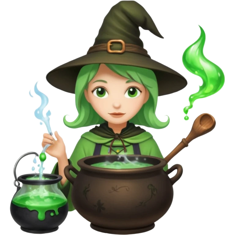 green witch cooking potion emoji