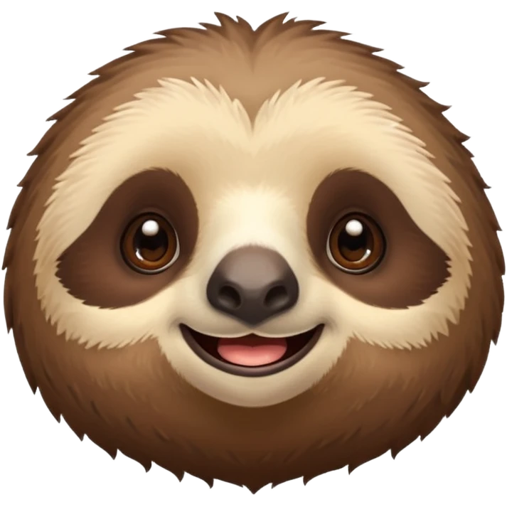 face of a cute sloth emoji