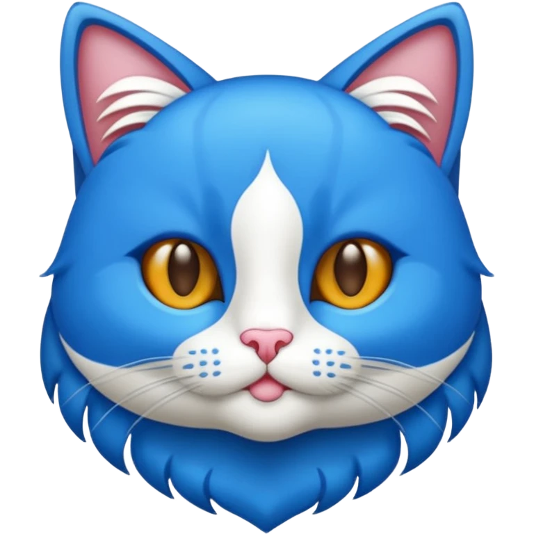 Mavi tatlı kedi emoji