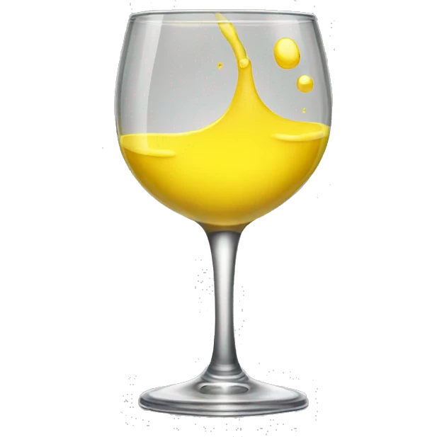 Glass of mysterious yellow liquid emoji