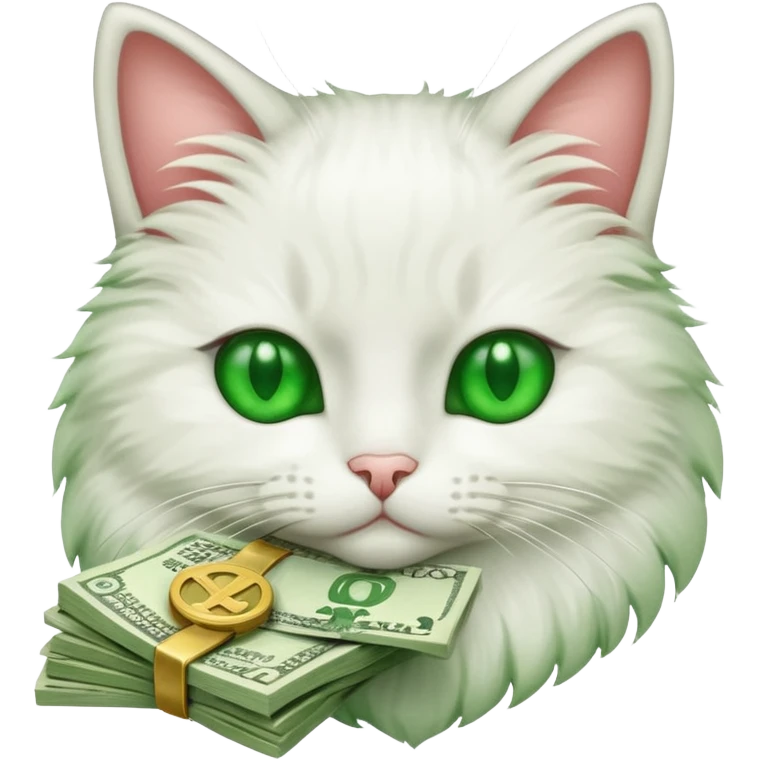 Cat with money emoji