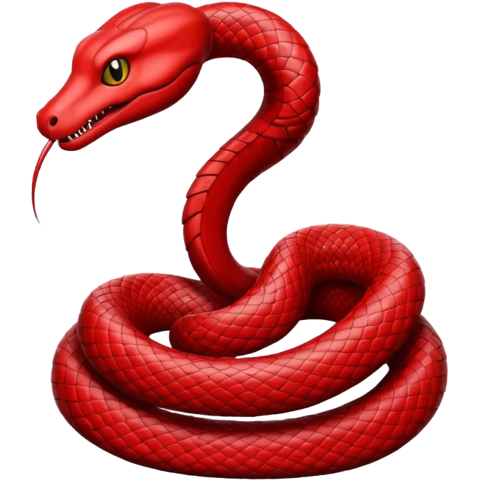 O sea que sólo sean las líneas que conforman a la serpiente que no tenga cuerpo que sea una serpiente roja emoji