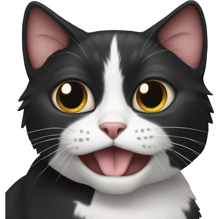 crazy tuxedo cat emoji