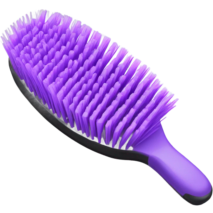 light purple hair brush emoji