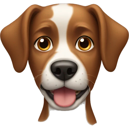 Dog with brown spot  emoji