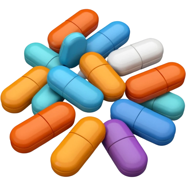 Handful of health emoji