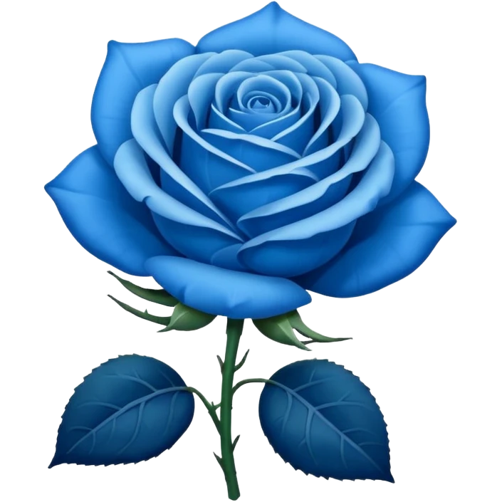 Mavi gül emoji