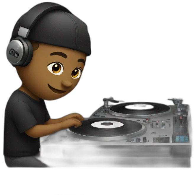 Dj playing music emoji