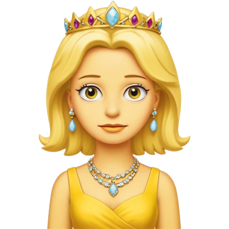 lisa Simpson yellow dress with jewelary emoji