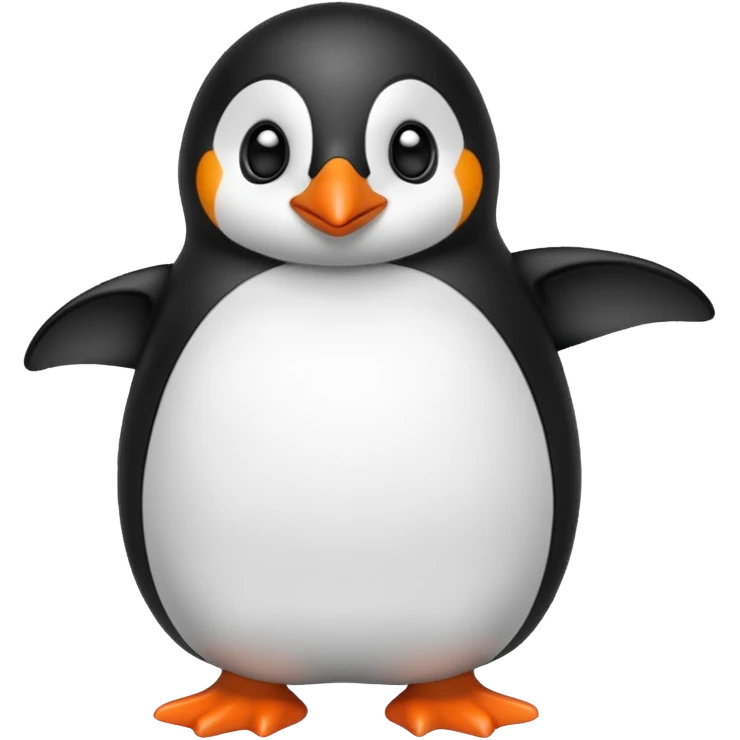 Penguin being hit in the snow emoji