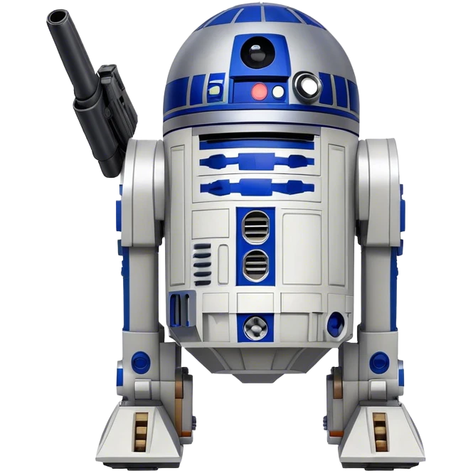 R2d2 with a gun emoji