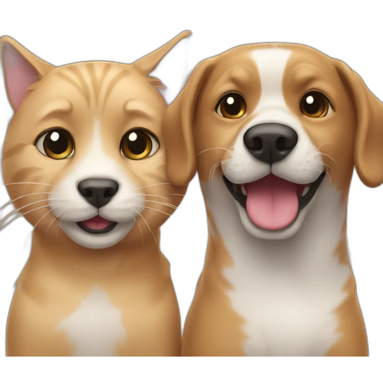 Cat and dog emoji