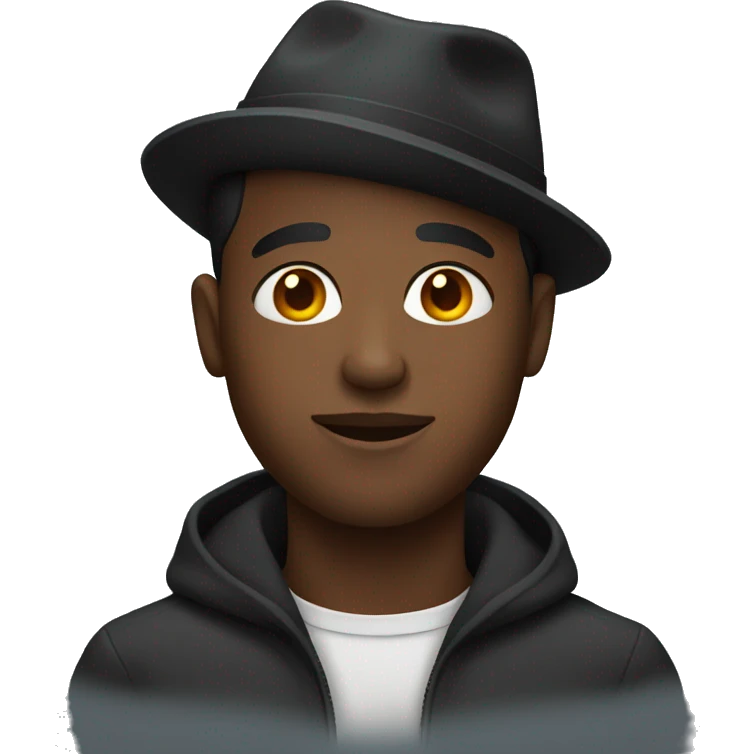 black man with hat  emoji