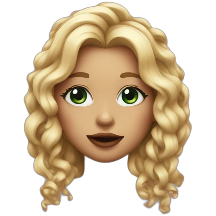 A beautiful girl with blonde hair with a festive pipe in her mouth emoji