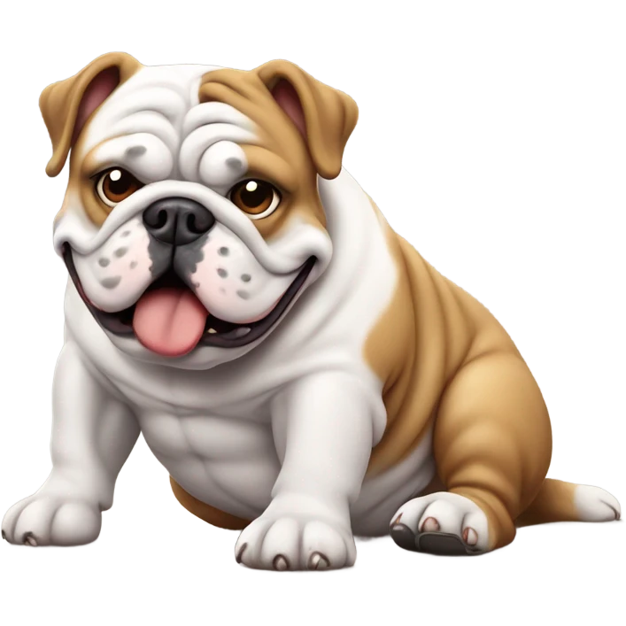 English bulldog playing video games ￼ emoji