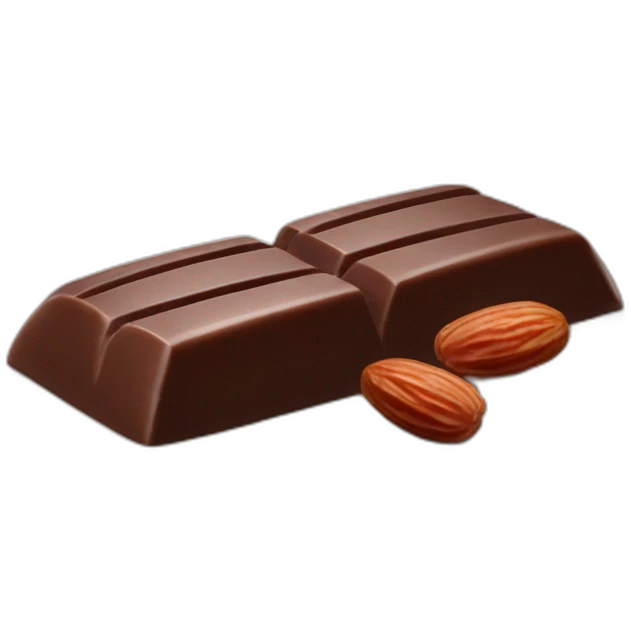 healthy protien nuts and dates chocolate looking like bar emoji