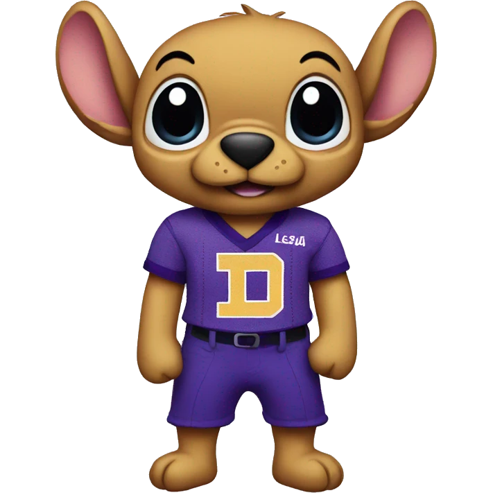 Stitch with lsu color  emoji