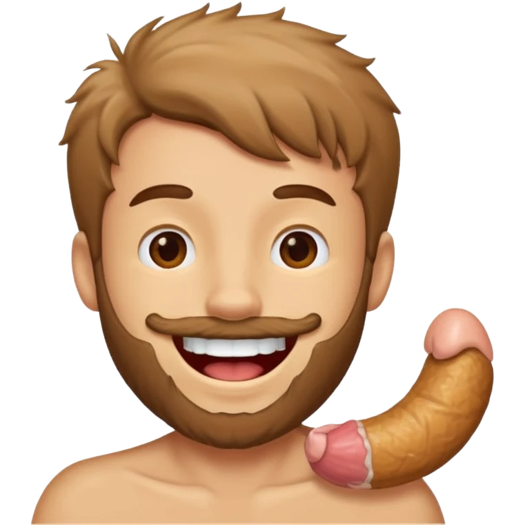 Guy with a dick in his mouth emoji