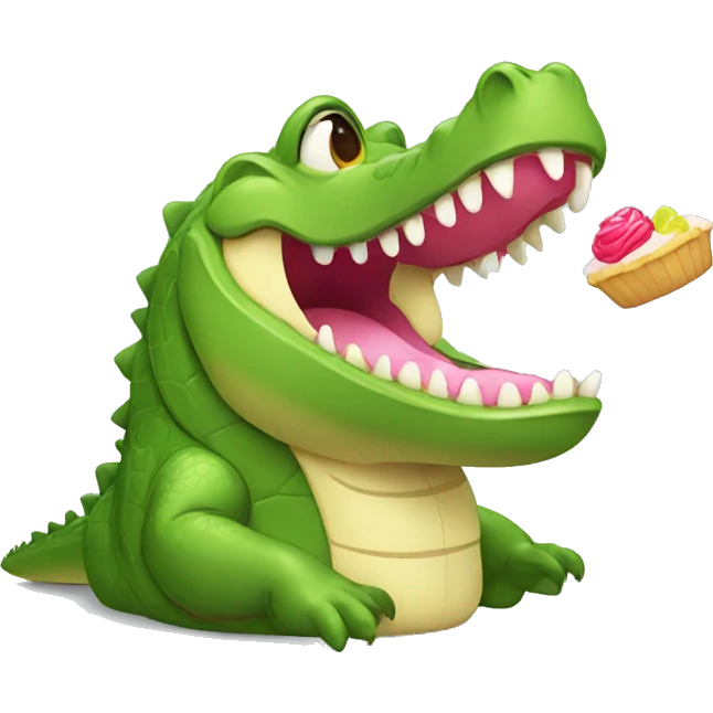 crocodile eats sweets  emoji