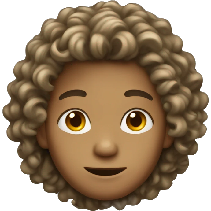 Boy long curly hair emoji