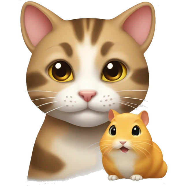 Eine Katze und ein Hamster  emoji