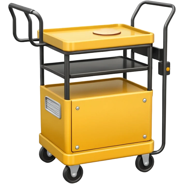 pancake yellow compressor cart, yellow color emoji
