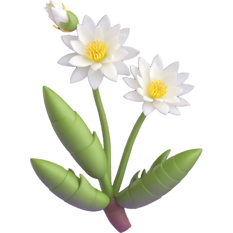 beautiful blooming epiphyllum flower with white petals emoji