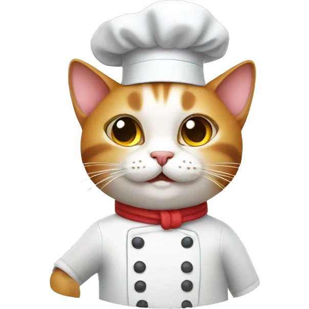 Cat chef emoji