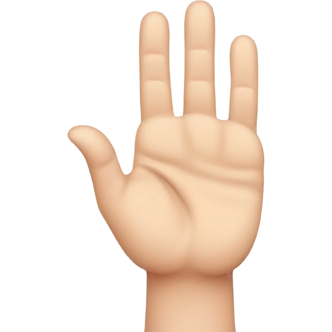 hand with 3 fingers up(thumb, index and pinky) and 2 fingers down(middle, ring) emoji
